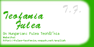 teofania fulea business card